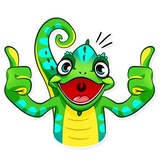 Chameleon WhatsApp Sticker #3