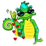 Chameleon WhatsApp Sticker #6