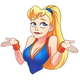 Cheerleader Girl WhatsApp Sticker #17