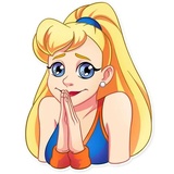 Cheerleader Girl WhatsApp Sticker #18