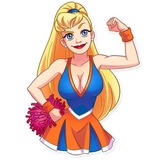 Cheerleader Girl WhatsApp Sticker #19