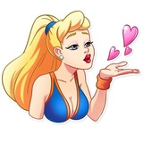 Cheerleader Girl WhatsApp Sticker #2