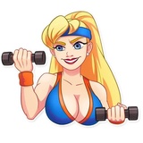 Cheerleader Girl WhatsApp Sticker #21