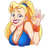 Cheerleader Girl WhatsApp Sticker #23