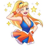 Cheerleader Girl WhatsApp Sticker #24