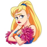 Cheerleader Girl WhatsApp Sticker #26