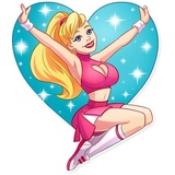 Cheerleader Girl WhatsApp Sticker #28