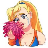 Cheerleader Girl WhatsApp Sticker #29