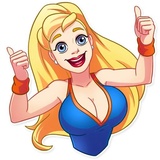 Cheerleader Girl WhatsApp Sticker #3