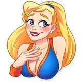 Cheerleader Girl WhatsApp Sticker #30