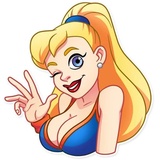 Cheerleader Girl WhatsApp Sticker #5