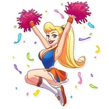 Cheerleader Girl WhatsApp Sticker #6