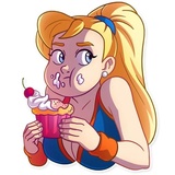 Cheerleader Girl WhatsApp Sticker #8