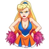 Cheerleader Girl WhatsApp Sticker #9