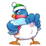 Chris the Bullfinch WhatsApp Sticker #10