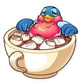 Chris the Bullfinch WhatsApp Sticker #12