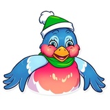 Chris the Bullfinch WhatsApp Sticker #18