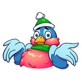 Chris the Bullfinch WhatsApp Sticker #24