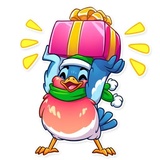 Chris the Bullfinch WhatsApp Sticker #7