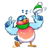 Chris the Bullfinch WhatsApp Sticker #9