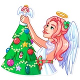 Christmas Angel WhatsApp Sticker #11