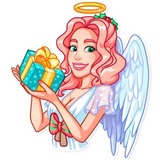 Christmas Angel WhatsApp Sticker #17