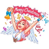 Christmas Angel WhatsApp Sticker #25