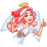 Christmas Angel WhatsApp Sticker #3