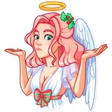 Christmas Angel WhatsApp Sticker #7