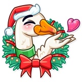 Christmas Goose WhatsApp Sticker #2