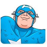 60's Captain America WhatsApp Sticker #12