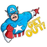 60's Captain America WhatsApp Sticker #18
