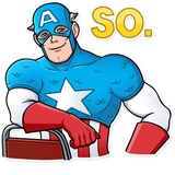 60's Captain America WhatsApp Sticker #21