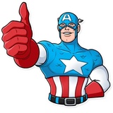 60's Captain America WhatsApp Sticker #3