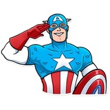 60's Captain America WhatsApp Sticker #5