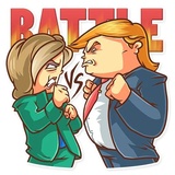 Clinton vs. Trump WhatsApp Sticker #11