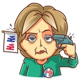 Clinton vs. Trump WhatsApp Sticker #21