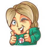 Clinton vs. Trump WhatsApp Sticker #3