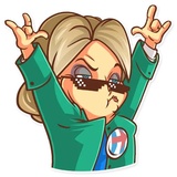 Clinton vs. Trump WhatsApp Sticker #7