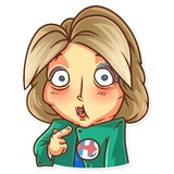 Clinton vs. Trump WhatsApp Sticker #9