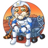 Cosmic Tiger WhatsApp Sticker #12