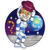 Cosmic Tiger WhatsApp Sticker #13