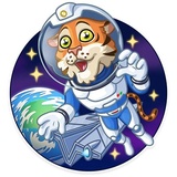 Cosmic Tiger WhatsApp Sticker #14