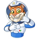 Cosmic Tiger WhatsApp Sticker #19