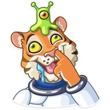 Cosmic Tiger WhatsApp Sticker #22