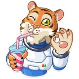 Cosmic Tiger WhatsApp Sticker #23