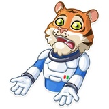 Cosmic Tiger WhatsApp Sticker #24