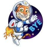 Cosmic Tiger WhatsApp Sticker #25