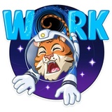 Cosmic Tiger WhatsApp Sticker #8