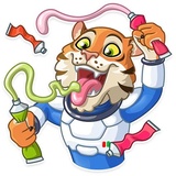Cosmic Tiger WhatsApp Sticker #9